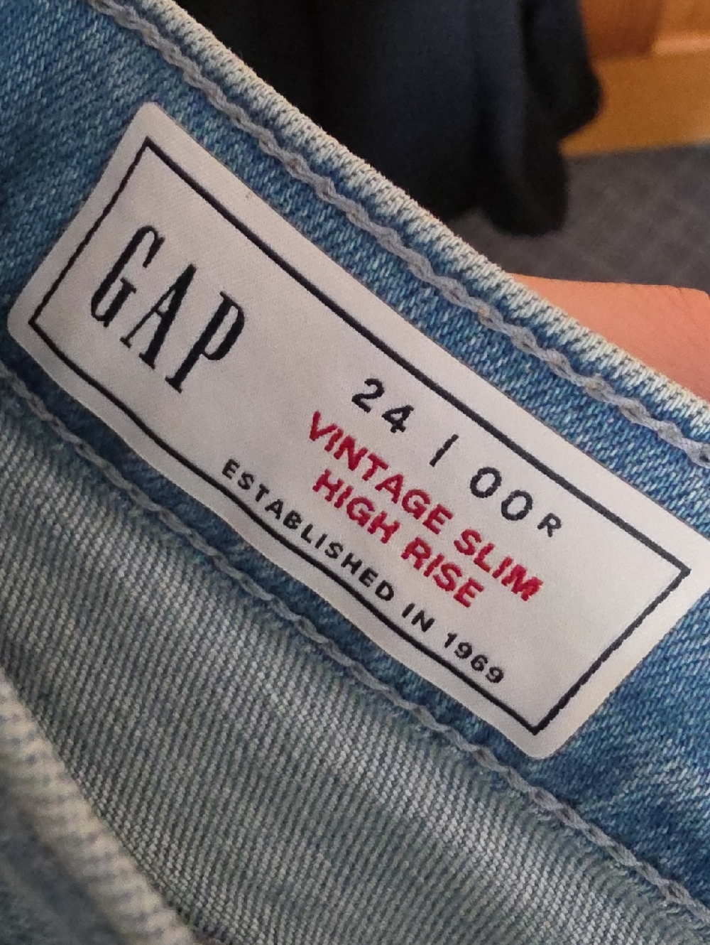 GAP Light Blue Denim Vintage Slim High Rise Jeans
